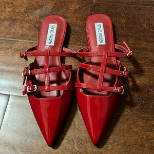 Brand new Red Steve Madden Mules